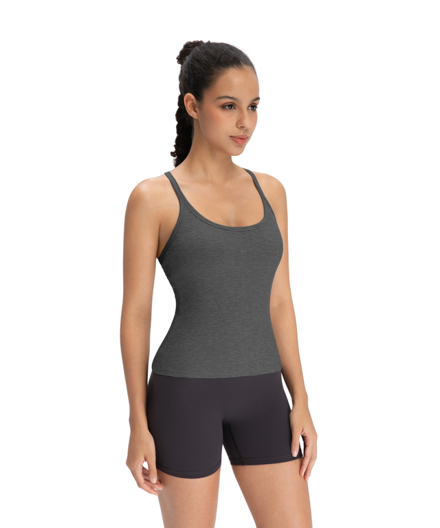 CloudEase Everyday Ribbed Tank (with removable pads)