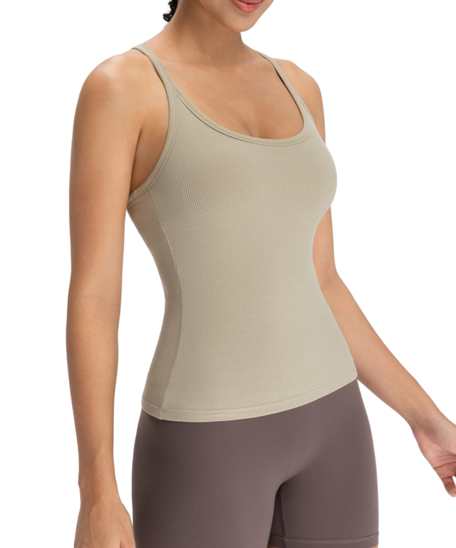 CloudEase Everyday Ribbed Tank (with removable pads)