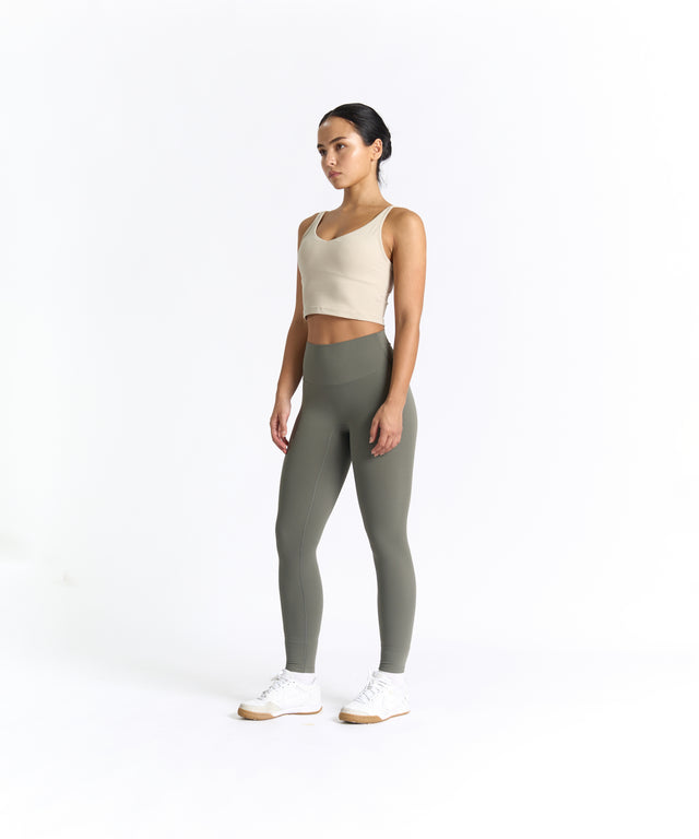 SwiftForm V-Neck Cropped Tank (with built in pads)