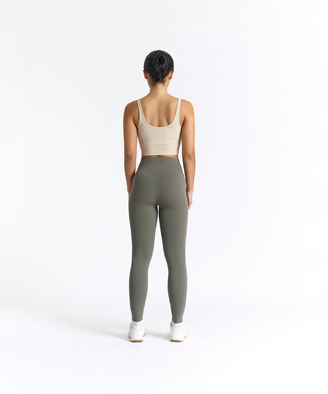 SwiftForm V-Neck Cropped Tank (with built in pads)