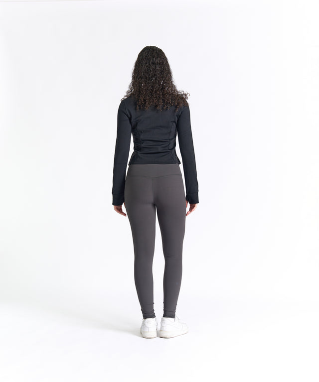 FlexEase Velvet Cropped Full-Zip Jacket