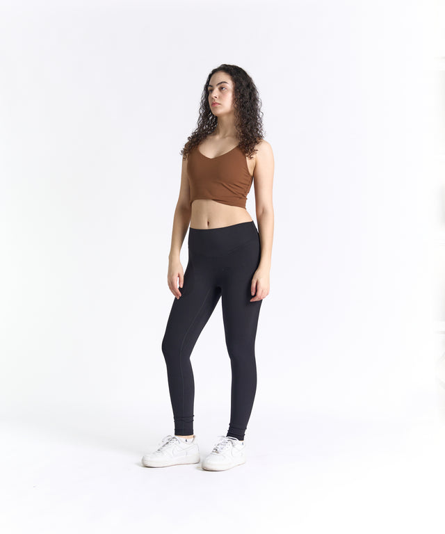 SwiftForm V-Neck Cropped Tank (with built in pads)