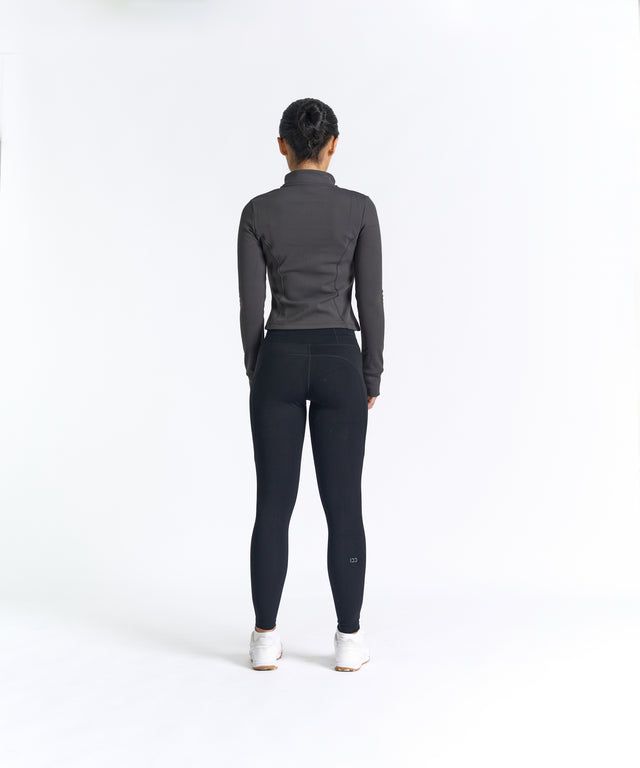 FlexEase Velvet Cropped Full-Zip Jacket
