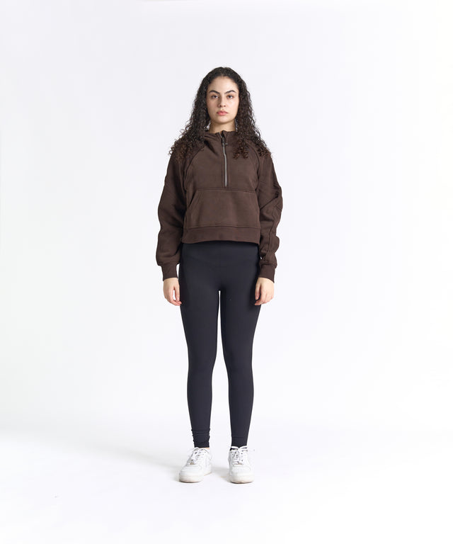 CozyEase Oversized Half-Zip Hoodie