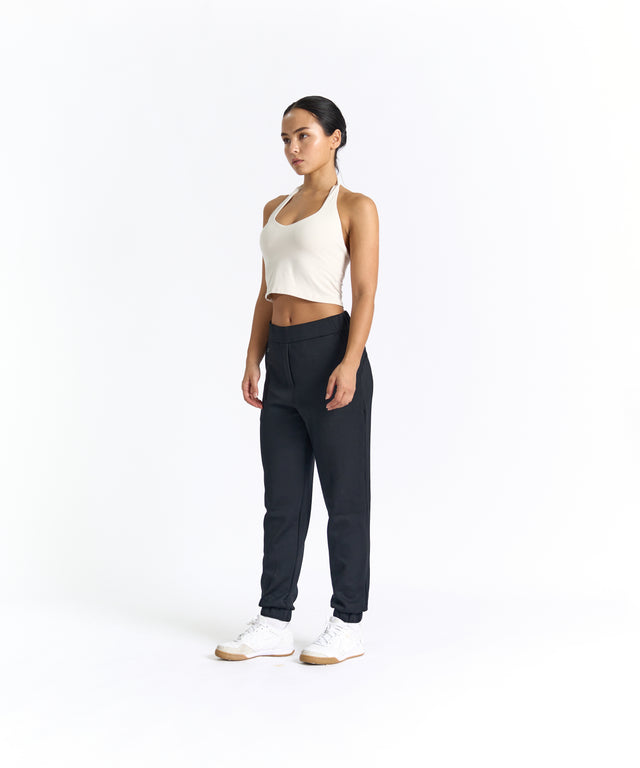 FlowForm Halter Low-Cut Cropped Top (with built in pads)