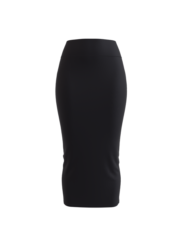 CloudEase Slim Fit High Rise Midi Skirt