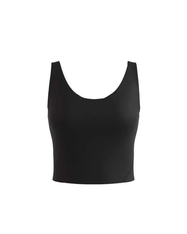 SwiftForm V-Neck Cropped Tank (with built in pads)