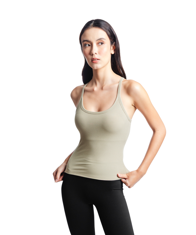 CloudEase Everyday Ribbed Tank (with removable pads)