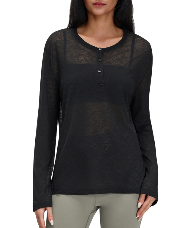 Barely There Henley Long-Sleeve