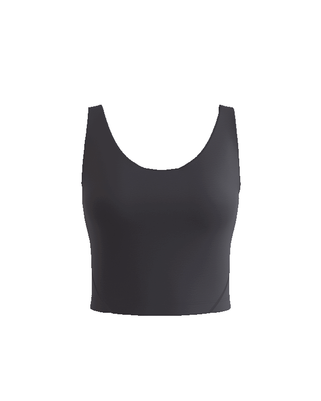 SwiftForm V-Neck Cropped Tank (with built in pads)