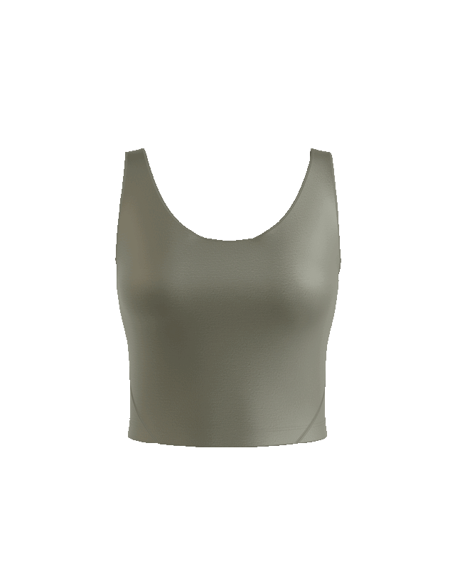 SwiftForm V-Neck Cropped Tank (with built in pads)