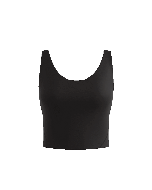 SwiftForm V-Neck Cropped Tank (with built in pads)