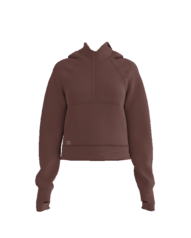 CozyEase Oversized Half-Zip Hoodie