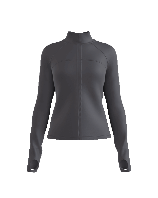 FlexEase Velvet Cropped Full-Zip Jacket