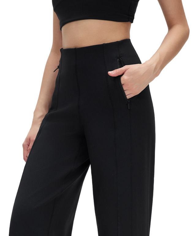 CozyEase High Rise Cinch Hem Wide Leg Pants (31" Inseam)