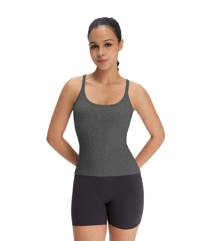 CloudEase Everyday Ribbed Tank (with removable pads)