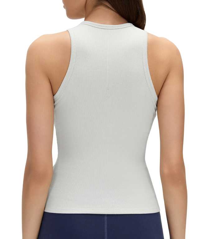 CloudEase High-Neck Soft Ribbed Tank (with removable pads)