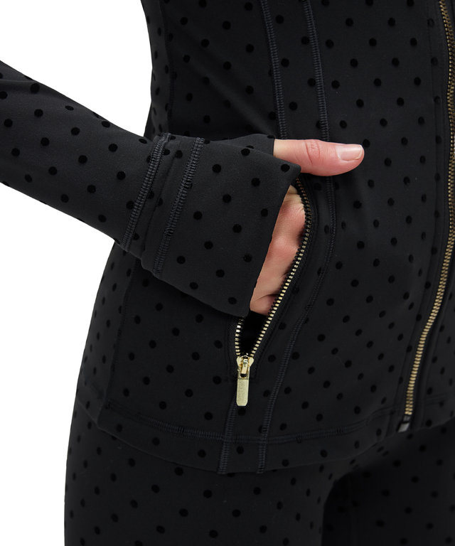PowerForm Full-Zip Jacket with Gold Zips (Polka Dot Edition)