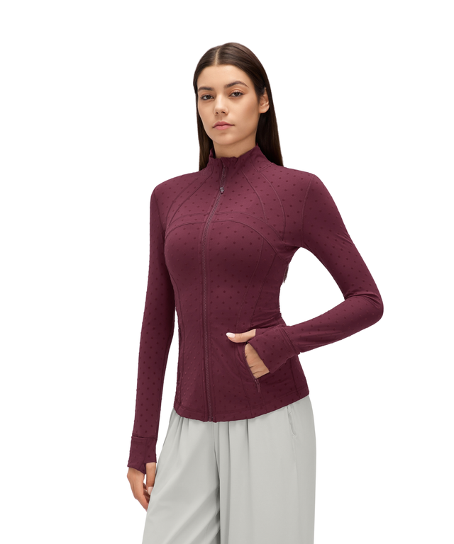 PowerForm Waist-Length Full-Zip Jacket (Polka Dot Edition)