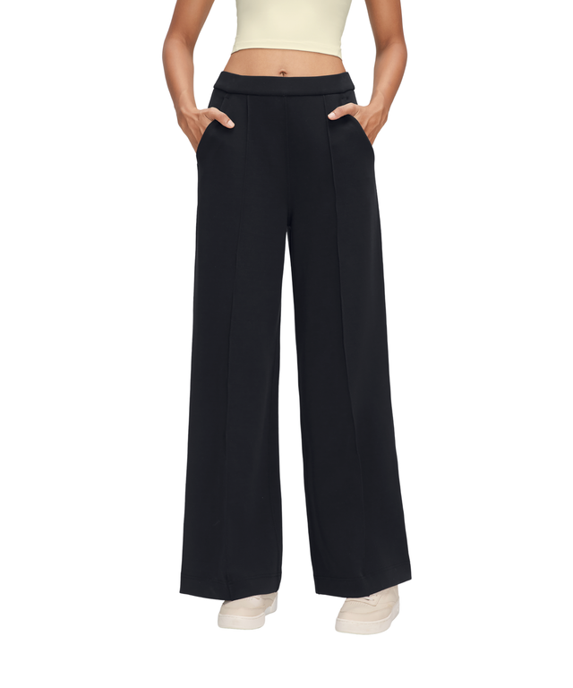 CloudEase Ultra-Soft Wide-Leg Pintuck Trousers