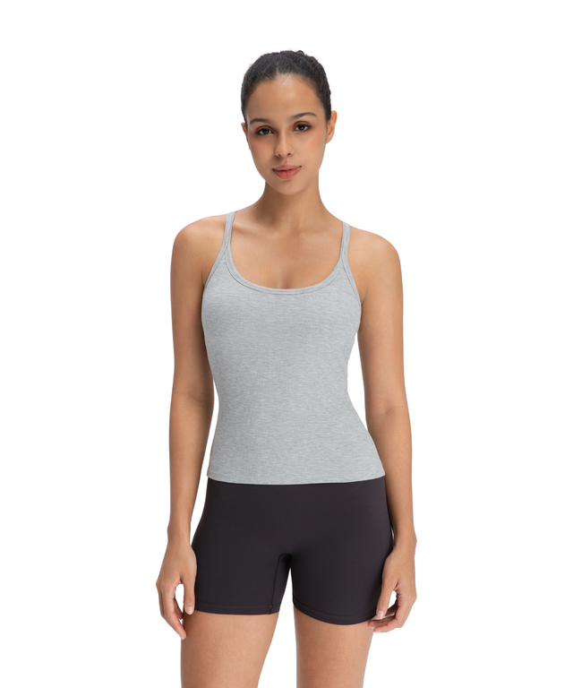 CloudEase Everyday Ribbed Tank (with removable pads)