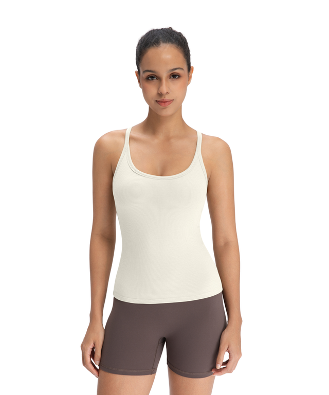 CloudEase Everyday Ribbed Tank (with removable pads)