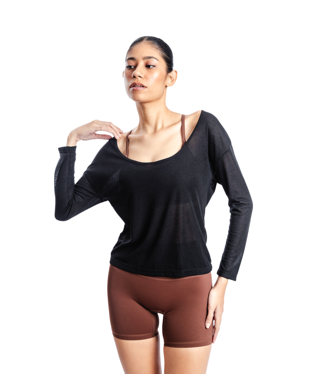 Barely There Off-Shoulder Long Sleeve