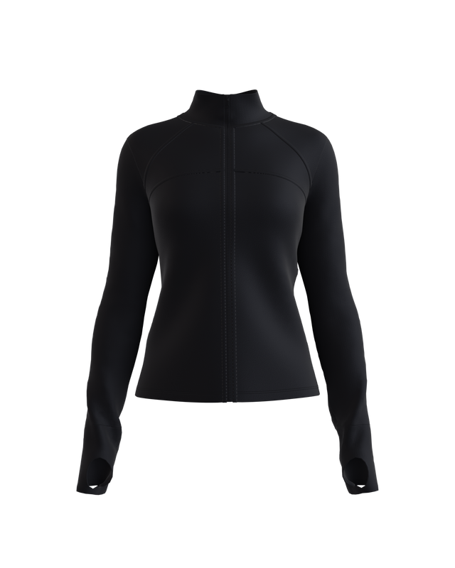 FlexEase Velvet Cropped Full-Zip Jacket