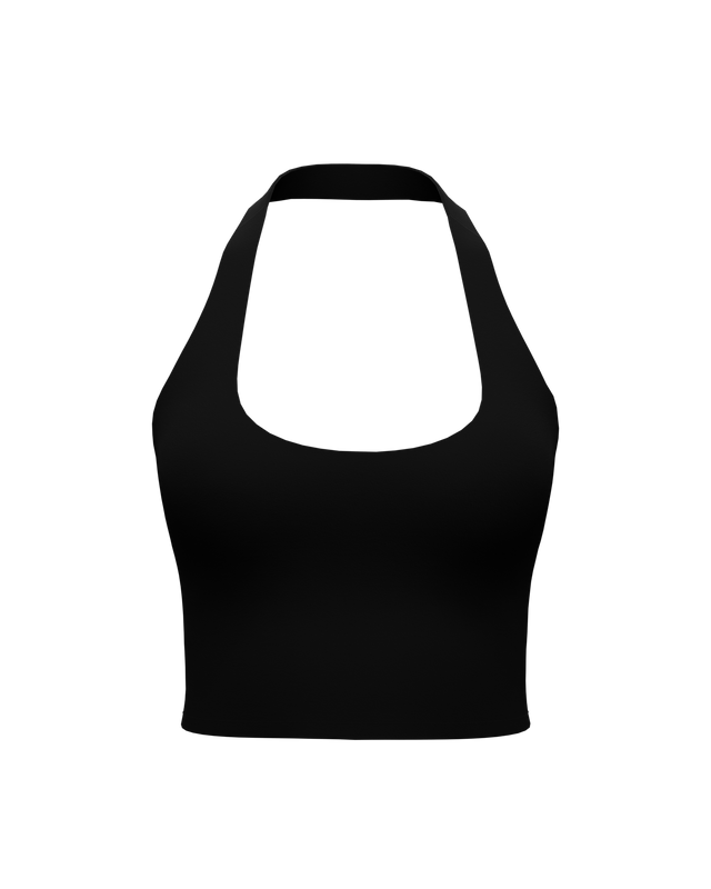 FlowForm Halter Low-Cut Cropped Top (with built in pads)