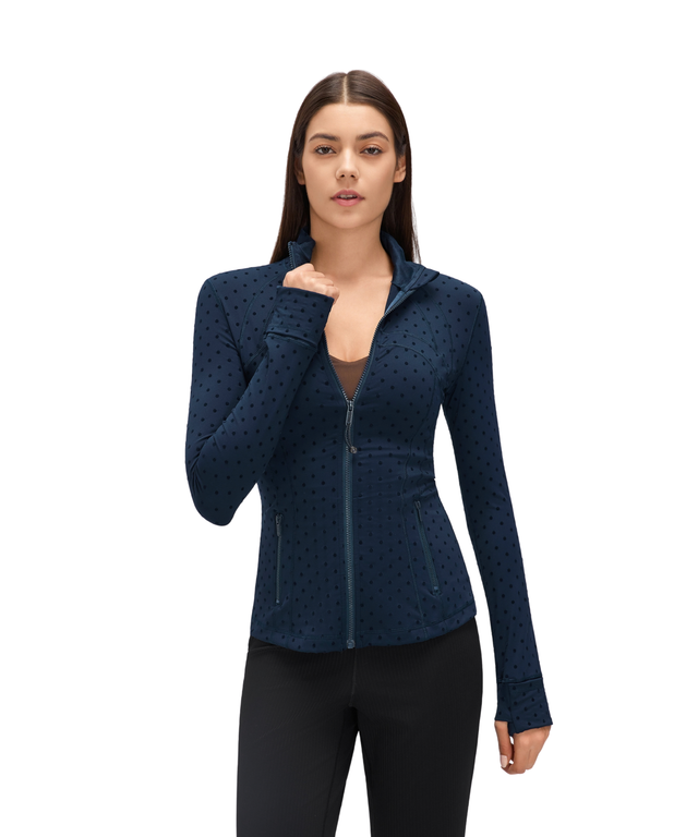 PowerForm Waist-Length Full-Zip Jacket (Polka Dot Edition)