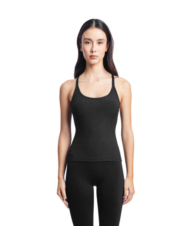 CloudEase Everyday Ribbed Tank (with removable pads)