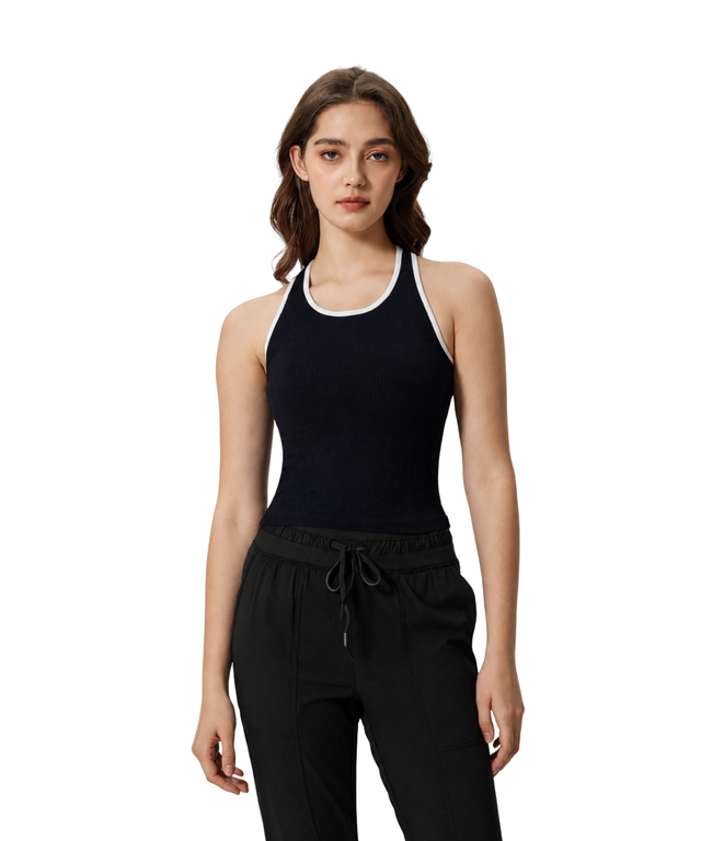 RibForm Two-Tone Racerback Tank (with removable pads)