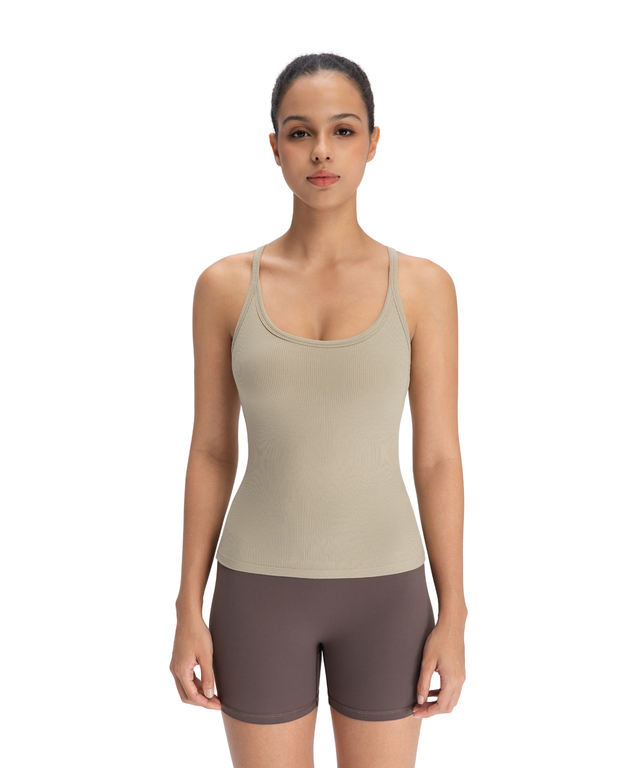CloudEase Everyday Ribbed Tank (with removable pads)