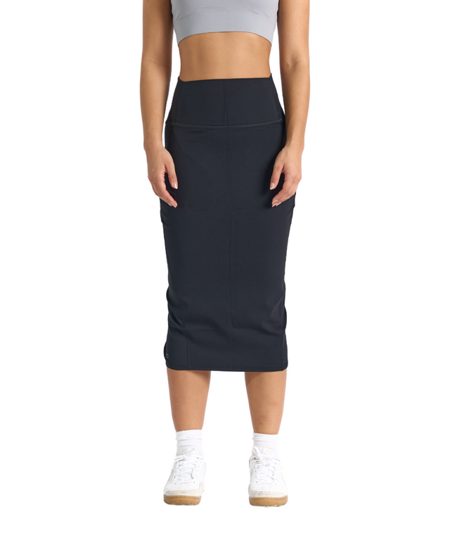 CloudEase Slim Fit High Rise Midi Skirt