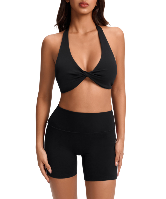 FlowForm Twist Halter Bra