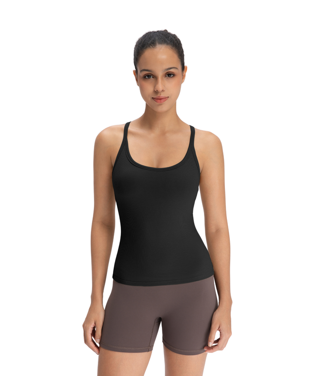 CloudEase Everyday Ribbed Tank (with removable pads)