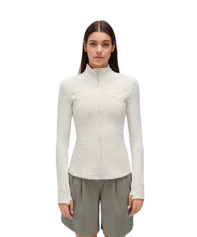 PowerForm Waist-Length Full-Zip Jacket (Polka Dot Edition)