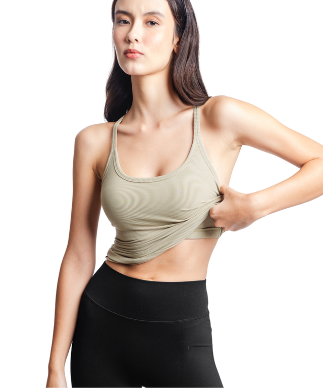 CloudEase Everyday Ribbed Tank (with removable pads)