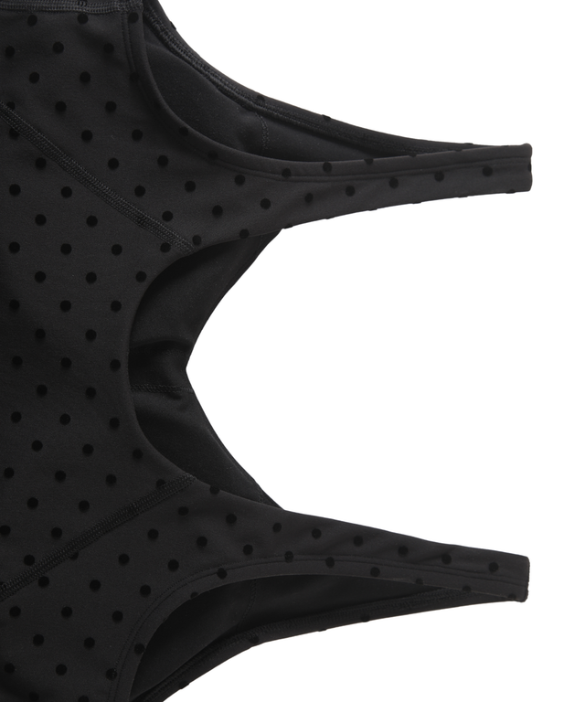 SwiftForm V-Neck Cropped Tank (Polka Dot Edition)