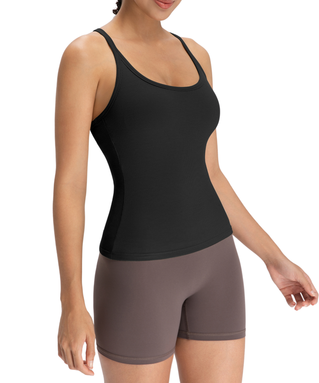 CloudEase Everyday Ribbed Tank (with removable pads)
