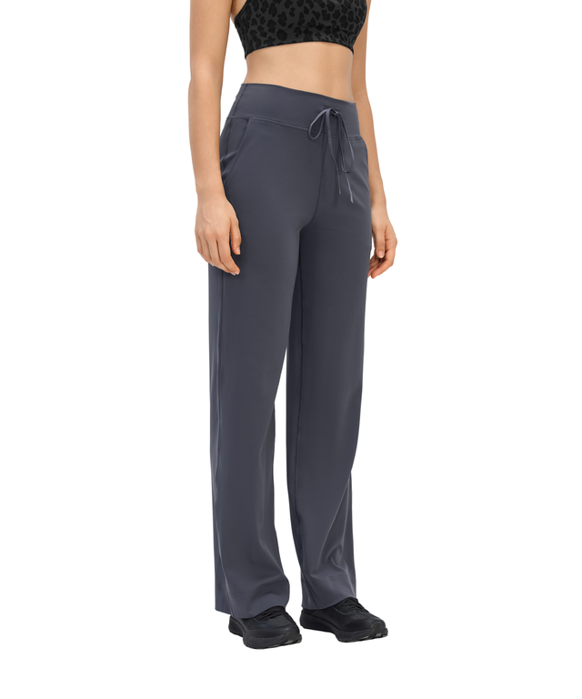 FlexEase Drawstring Straight-Leg Pants