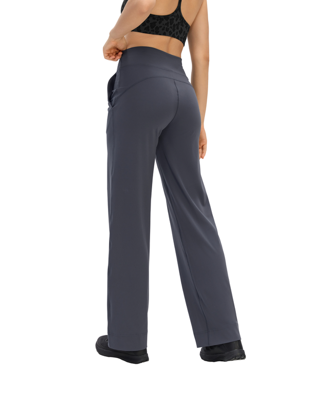 FlexEase Drawstring Straight-Leg Pants