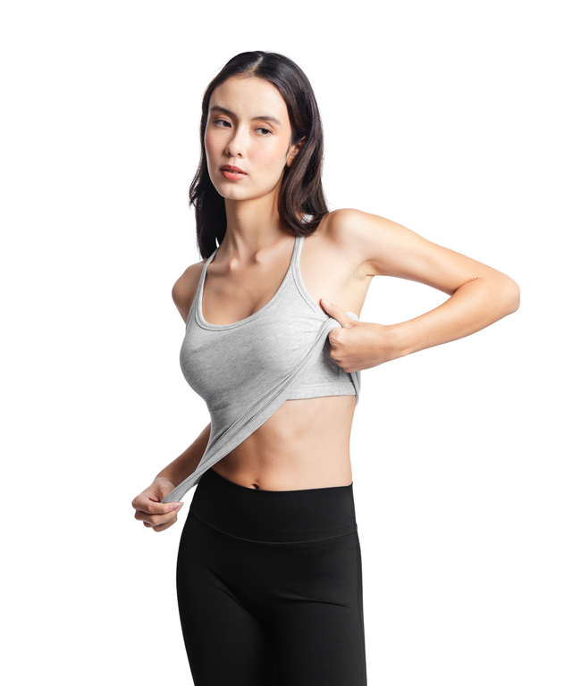 CloudEase Everyday Ribbed Tank (with removable pads)